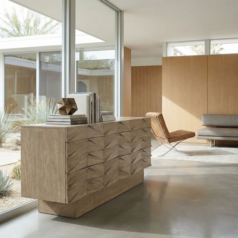Drake 75'' Solid Wood Sideboard, Washed Walnut