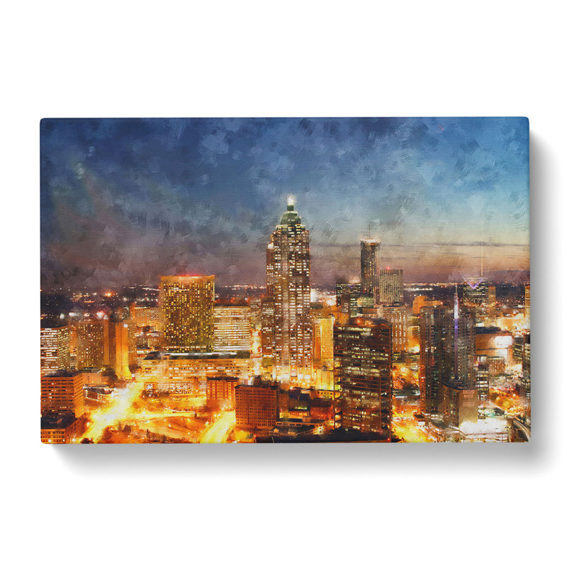 Atlanta Georgia Skyline - Wrapped Canvas, 40cm H x 60cm W x 3cm D