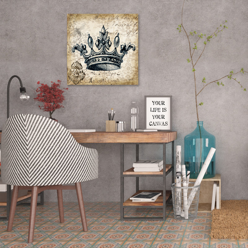 «Crown II» par Tre Sorelle Studios, reproduction d'art graphique sur toile, H 24 po x l 24 po