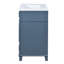 Retro Style 30'' Blue Bathroom Vanity, Solid Wood Frame, Ceramic Sink, Soft - Closing Hinges, , Ample Storage, Exquisite Metal Handle, Smooth Drawer Slide Style, Glossy Basin, Hardware, Unique Pattern
