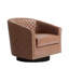 75.2Cm Wide Tufted Swivel Barrel Chair-1989487588