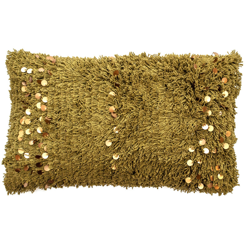 Abstract Rectangle Cushion, Olive