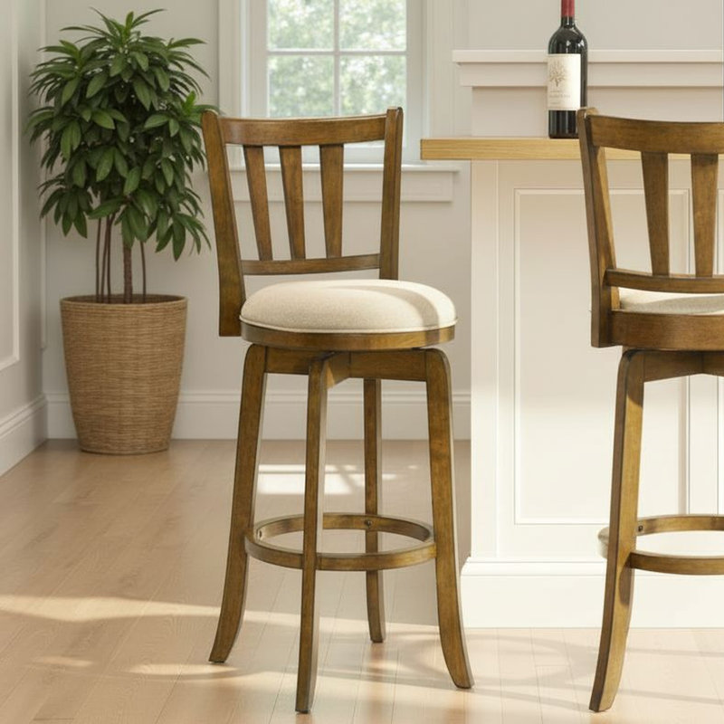 Tabouret de bar pivotant Wren, Lumière Scone, 1, Tabouret de bar (siège d'une hauteur de 30,25 po)