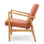 Fauteuil club de style Mid-Century moderne, fauteuil en tissu orange pour le salon de la chambre à coucher, capitonnage soigné de 25,33 po Profondeur, hauteur de 31,73 po-118042376-118042377