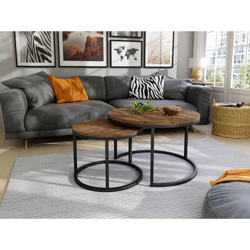 Karlos Frame Coffee Table, Black, 48cm H x 80cm L x 80cm W