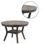 Round Top Wooden Dining Table with Boomerang Legs-1646898158