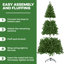 Traditional Christmas Tree with Lights, Prelit with Metal Stand-908171599