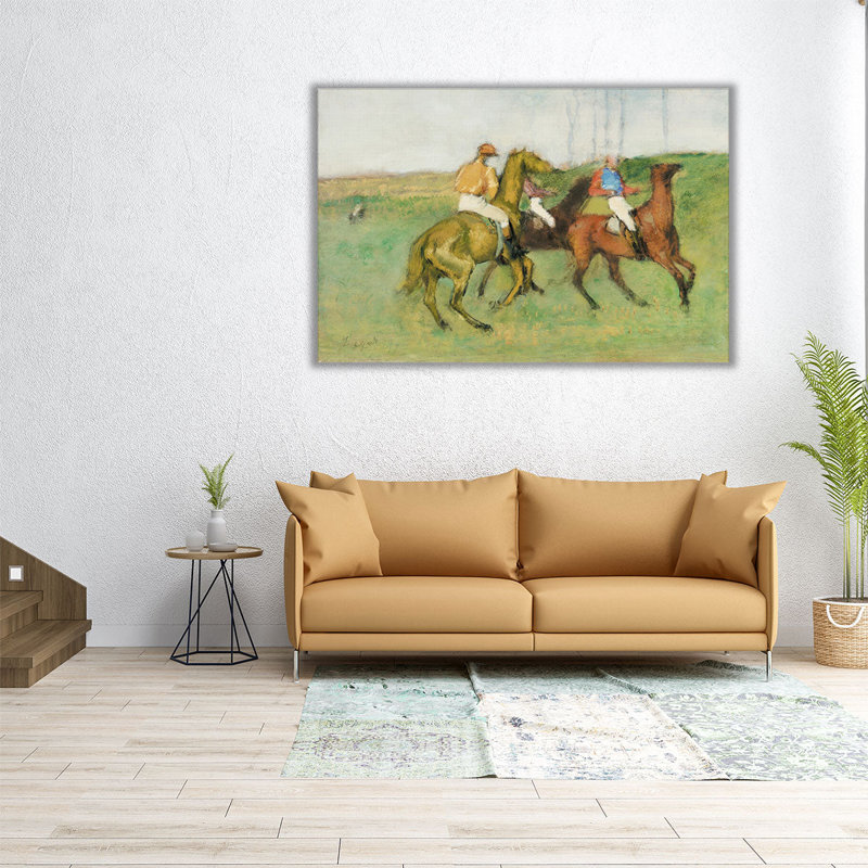 Degas The Races II - reproduction d'art sur toile, H 20 po x l 30 po