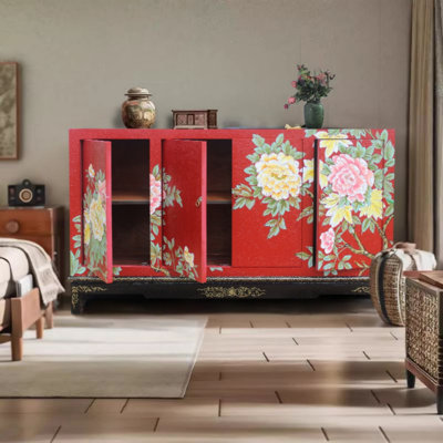 Large-Capacity Solid Wood Sideboard