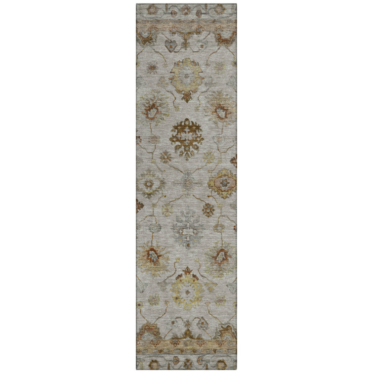 Machine Washable Indoor/Outdoor Xhevrie Taupe Rug