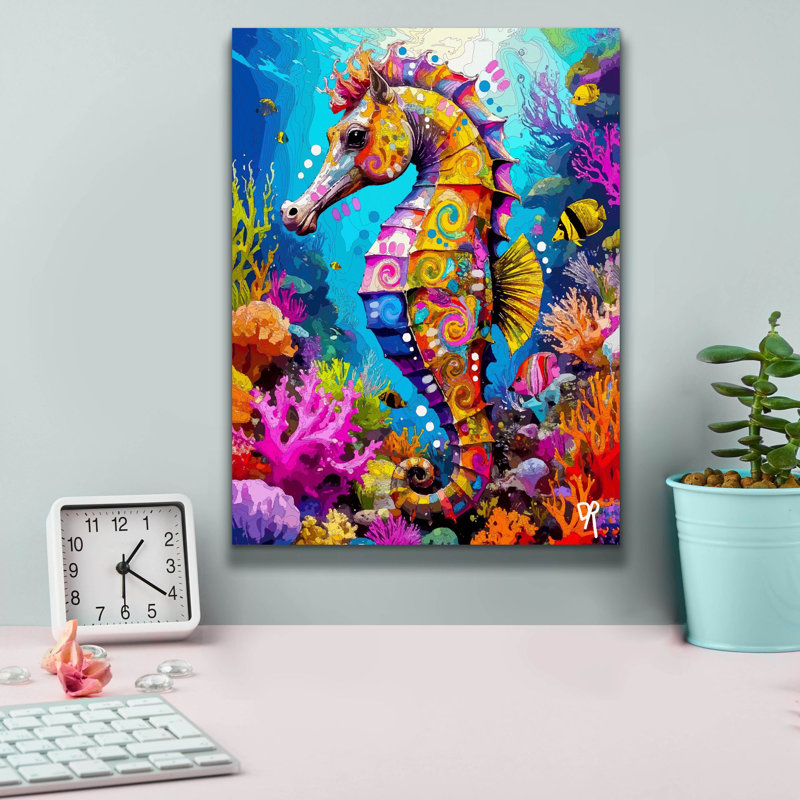  «The Scenic Seahorse» par Dean Russo, art mural sur toile, 12 po x 16 po, 12"x16"