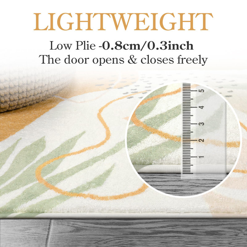 Kaldi Vibrant Spring Floral Print Machine Washable Area Rug with Non-Slip Backing for Living Room, Dining Room, Bedroom