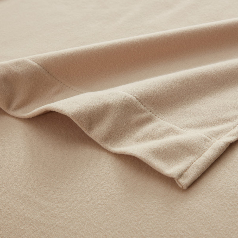 Beige Queen Size Cotton Flannel Sheet Set