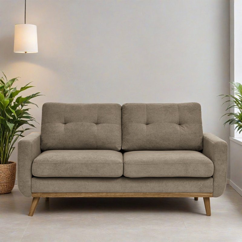 Canapé capitonné 67,72 po Mid-Century, Kaki