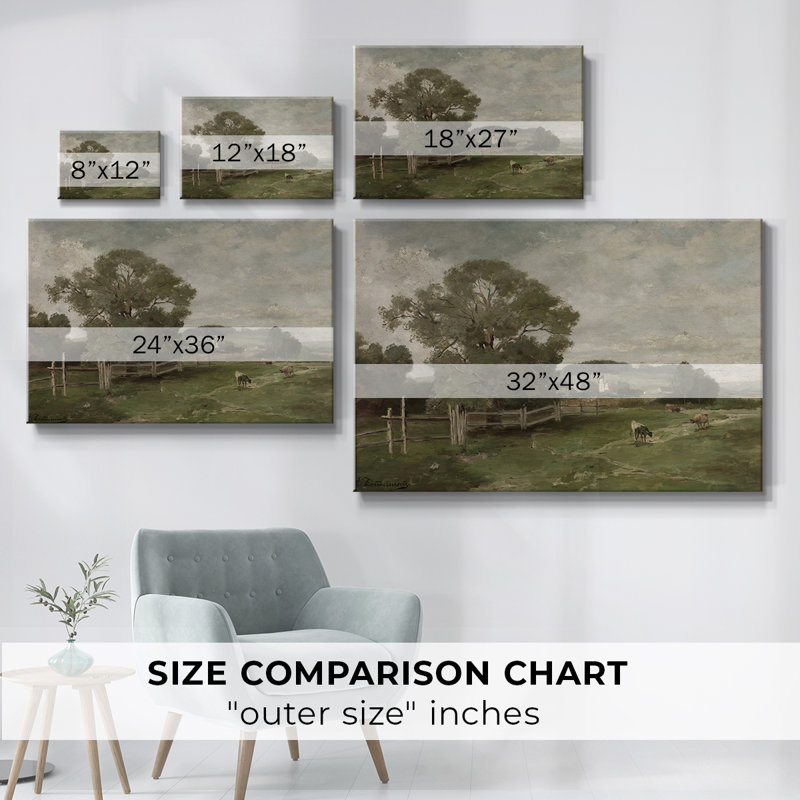 Paysage rétro - CDLXIX, H 33 po x l 49 po x P 1,5 po, Toile tendue