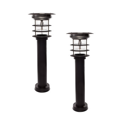 Stainless Steel Solar Bollard LED Pathway Landscape Light -  Gama Sonic, 214BP250070