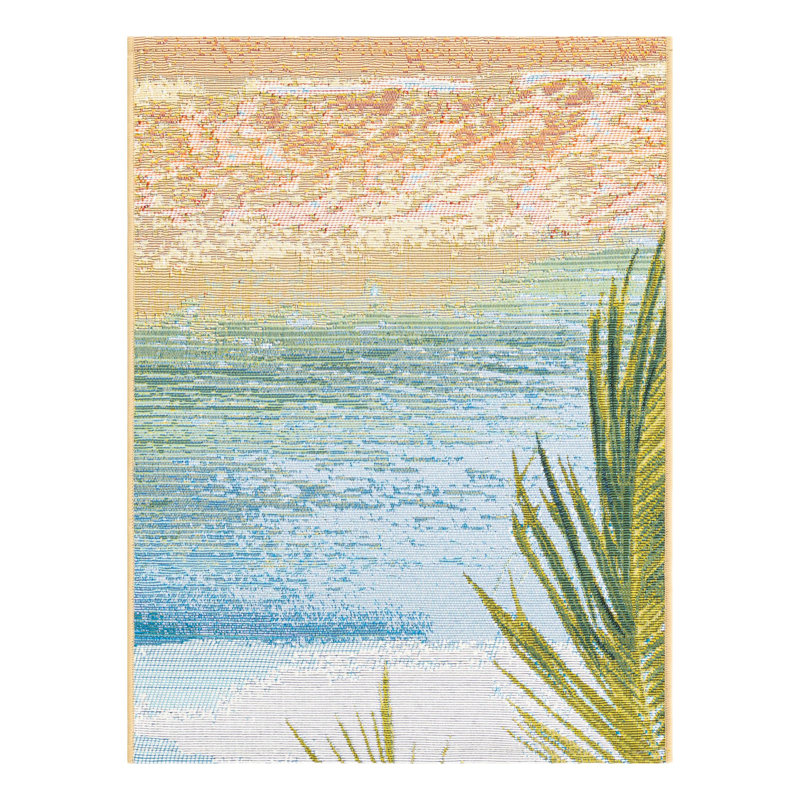 Multi Provincetown Indoor/Outdoor Coastal Rug, Rectangle 2' x 3'