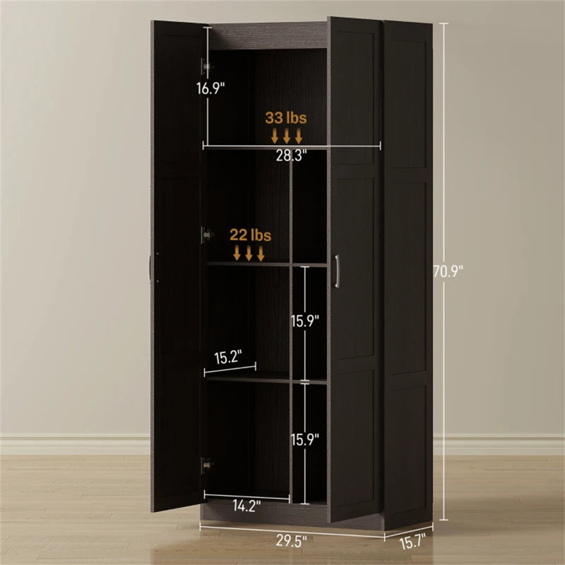Armoire domestique, Marron foncé