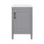 Meuble-lavabo de 20 po avec lavabo en céramique, tablette ajustable en U, support de porte, meuble-lavabo étroit-544438982