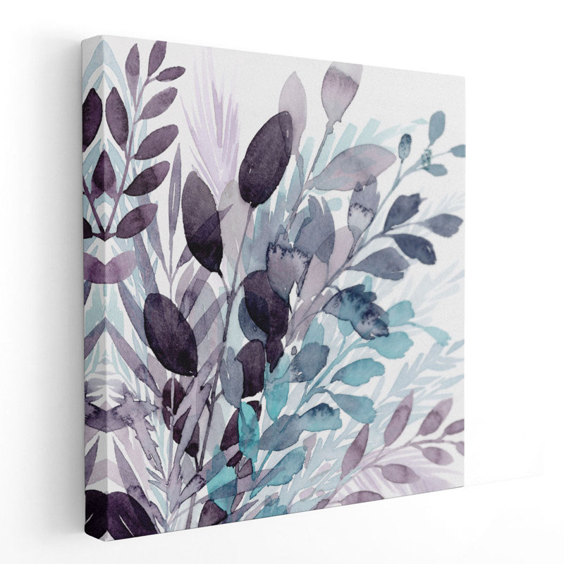 Crystallized Flora I - reproduction d'art sur toile, H 12 po x l 12 po