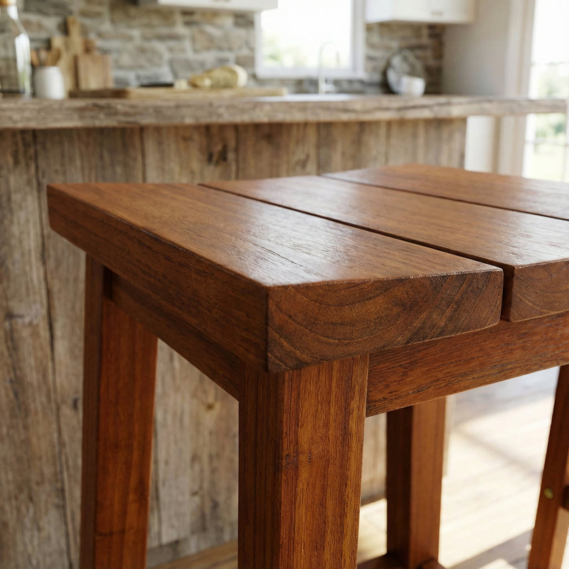 Tabouret de comptoir en bois massif de 25 po Mayis