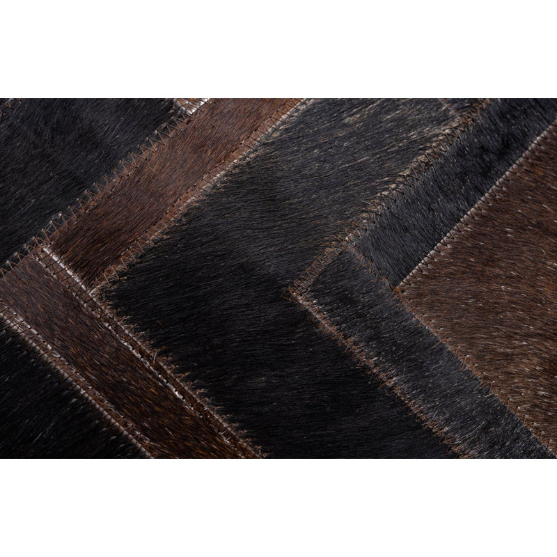Coussins décoratifs en cuir de vache Canvello, H 16 po x l 24 po, Rectangulaire