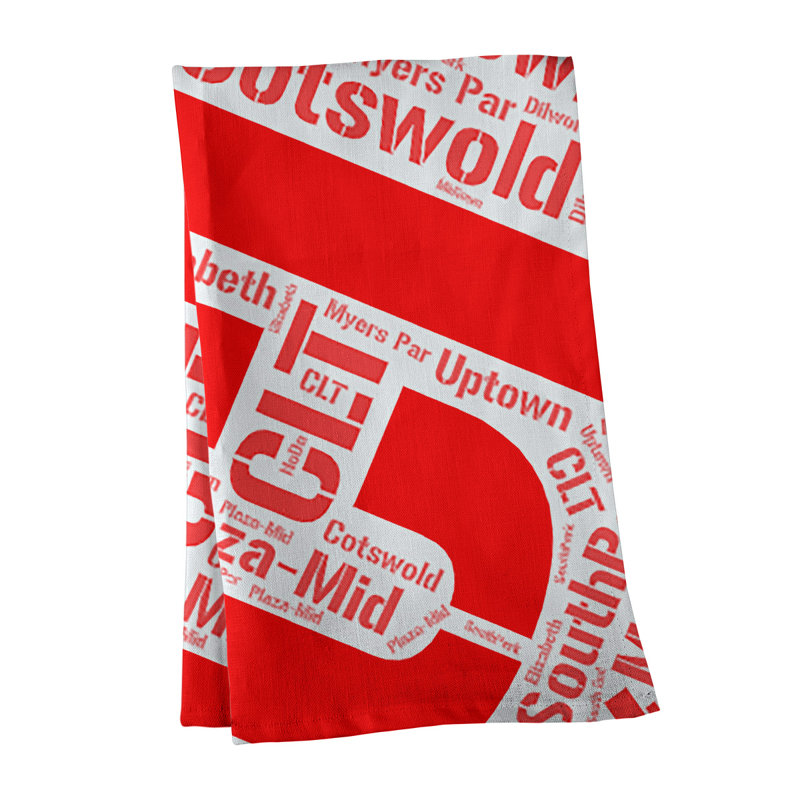 Serviette à thé « districts », Rouge, Charlotte