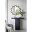 Miroir d'appoint en bois 31,2 "x 30" avec cadre inégalé, salon, chambre à coucher, vestibule brun de 31 po