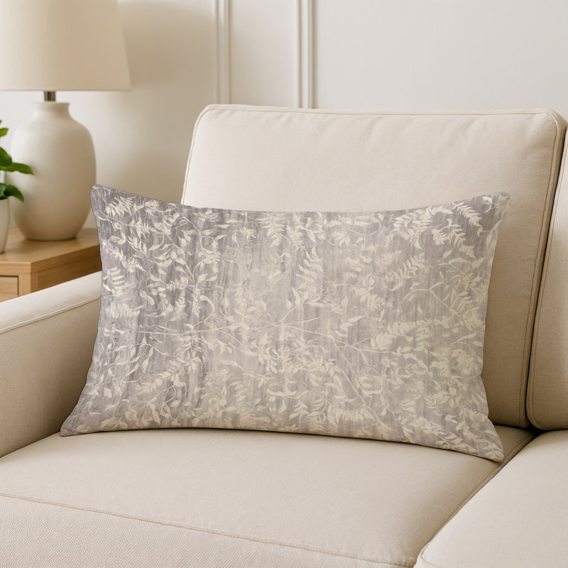 Coussin décoratif intérieur et extérieur Modern, Gris abstrait 175, Rectangle H 14 po x l 20 po