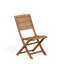 L'ensemble bistro 3 pièces pour conversation comprend une table basse carrée en bois d'acacia et 2 chaises d'appoint pliantes, huile naturelle