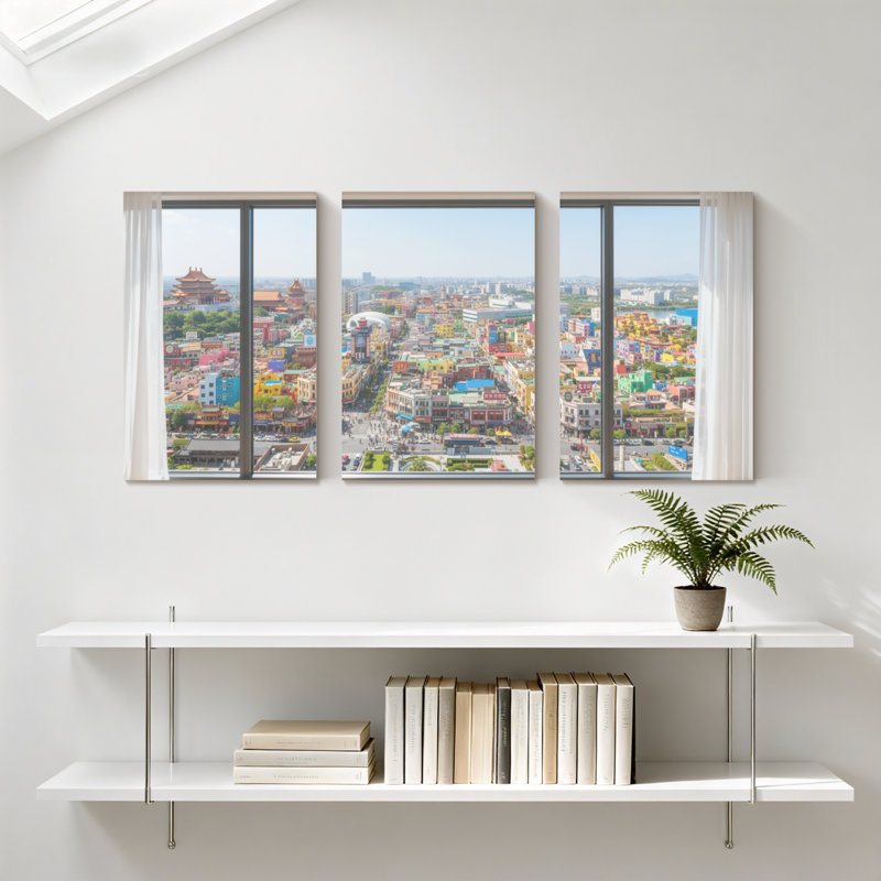 Ensemble de 3 impressions d'art sur toile, "Scenic & Cityscapes", H 30 po x l 60 po