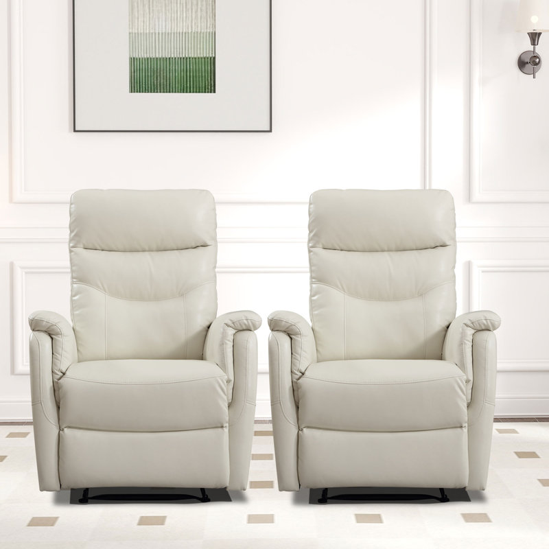 Fauteuil inclinable électrique à haut dossier avec port USB de 31,5 po de largeur Salazar (ensemble de 2)