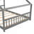 Full Size House Bed Wood Bed, Gray