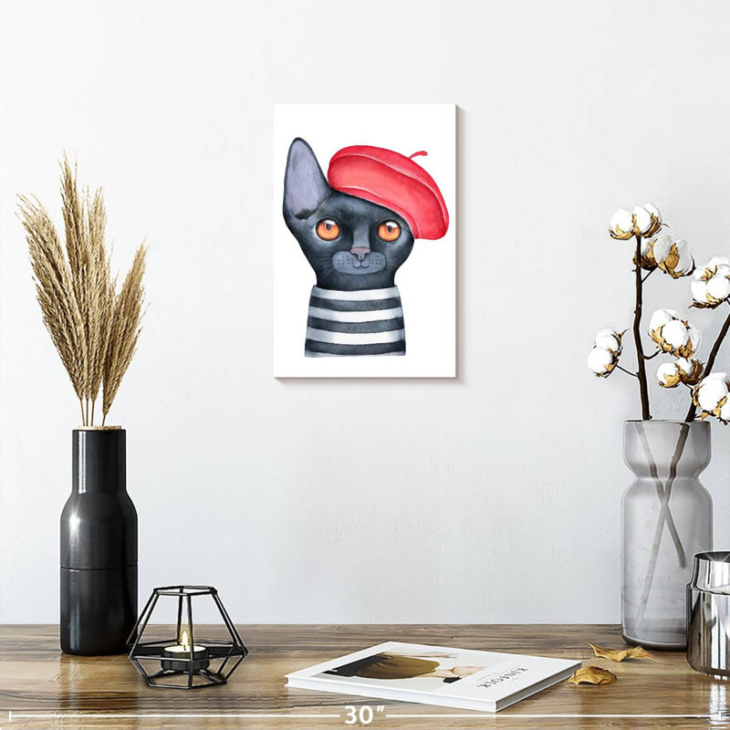 Brampt Fancy Cat, 12" H x 8" W
