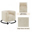 Ensemble de salon en tissu à motif Upendo, beige sable et lin beige 3 pièces