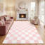 Tapis géométrique moderne lavable à carreaux