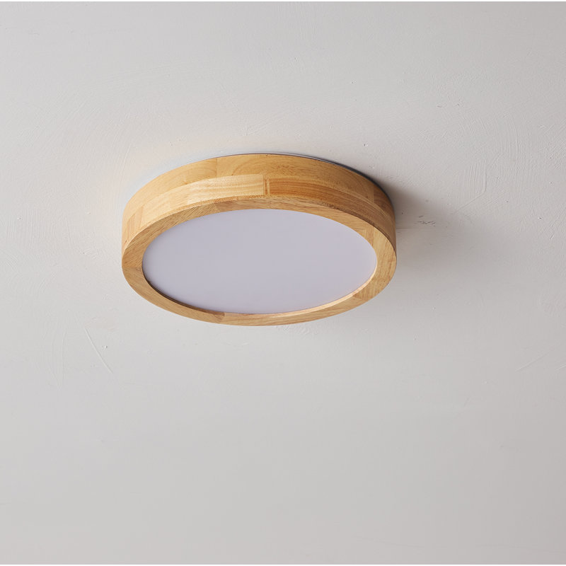 Plafonnier encastré en bois à DEL 4500K, 4 500 K, Metal