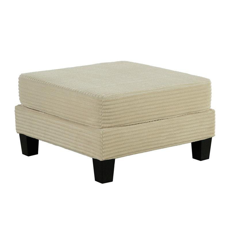 Pieds carrés en bois avec repose-pieds, Vert