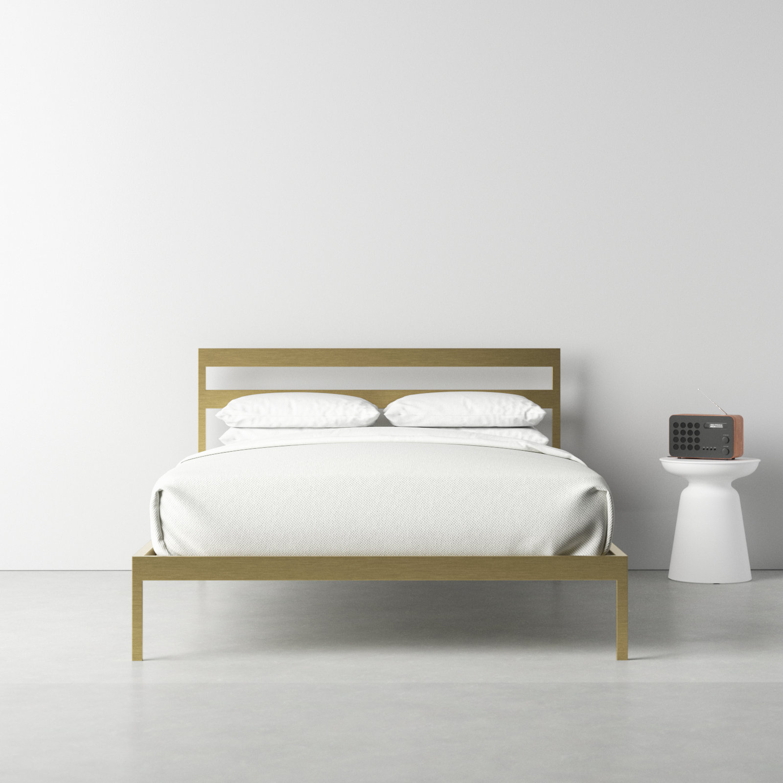 Aston Slat Bed, Queen, Gold