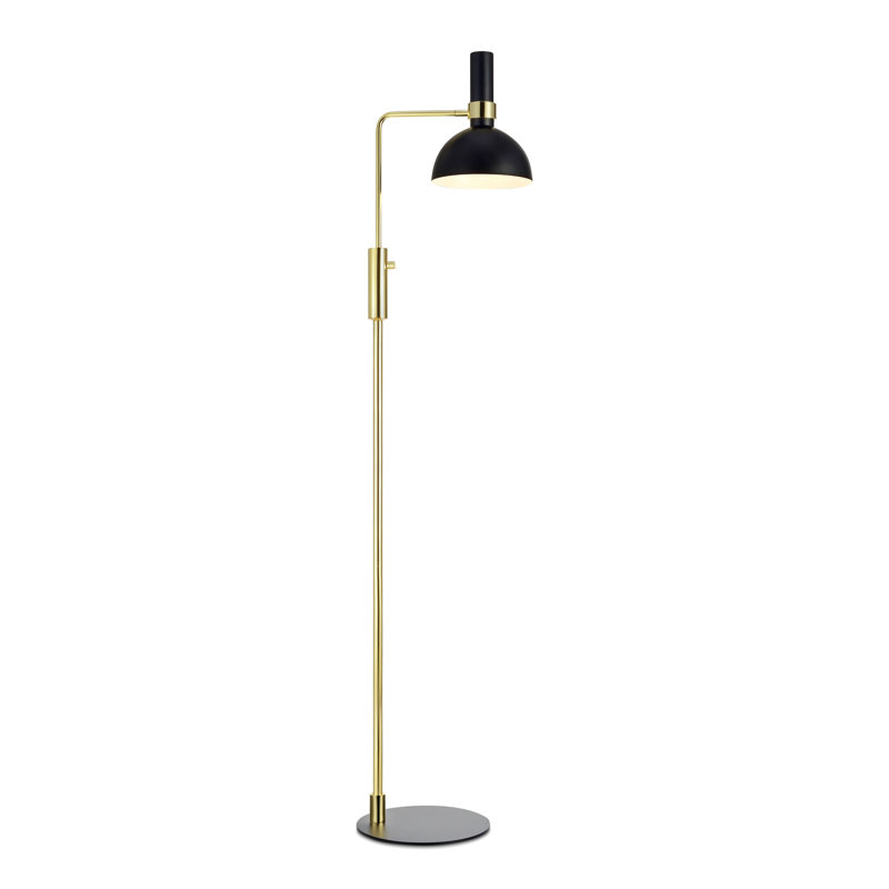 Keanu 146cm Task Floor Lamp, Black/Brushed Brass