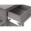 Table d'appoint transitionnelle avec placage gris et rangement, idéale pour le salon de la chambre à coucher