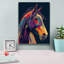  «Colorful Farm Horse2» par Rich Monet, art mural sur toile, 12 po x 16 po-1431398096