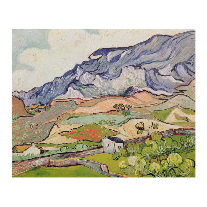 «The Alpilles» par Vincent van Gogh - Estampe numérique, H 22 po x l 28 po