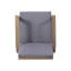 Fauteuils club d'extérieur en bois d'acacia avec coussins confortables, parfaits pour le patio et le jardin (ensemble de 2)