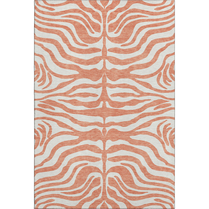 Premium Machine Washable Goulven AMF1042 Animal Print Rug, Rectangle 2'6" x 3'10"