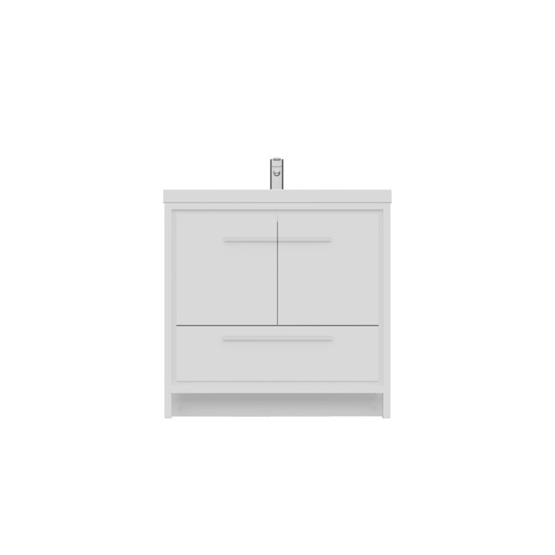 Ensemble de meuble-lavabo simple 36 po Feike, Blanc