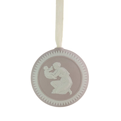 Festive Mother Child Annual Ornament, Mink