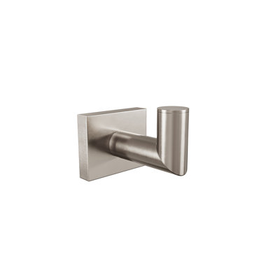 Crater Wall-Mounted Towel Hook - Brushed Nickel, Premium Brass Construction, Installation Hardware Included