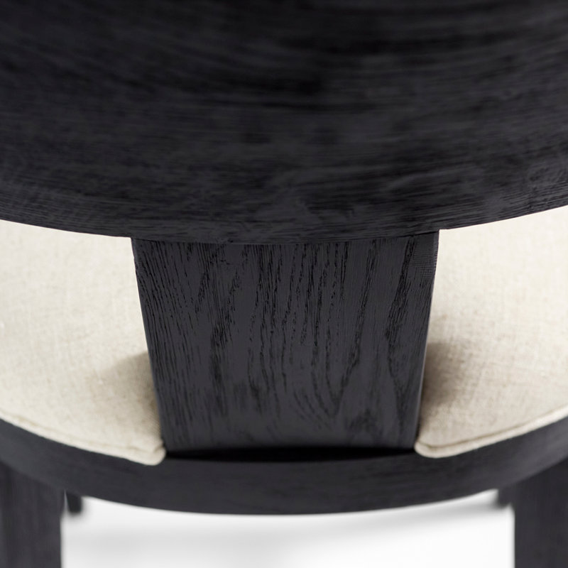 Sedia Upholstered Stool with Solid Wood Frame