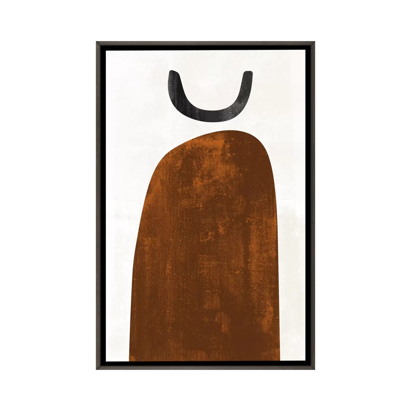 Abstraction de rouille-reproduction d’art, H 40 po x l 26 po x P 1,5 po, Cadre en bois rustique foncé, Pas de tapis